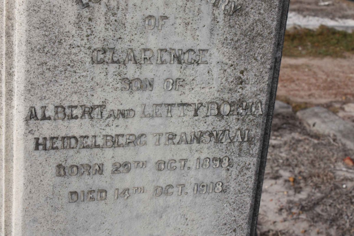 BOTHA Clarence 1898-1918