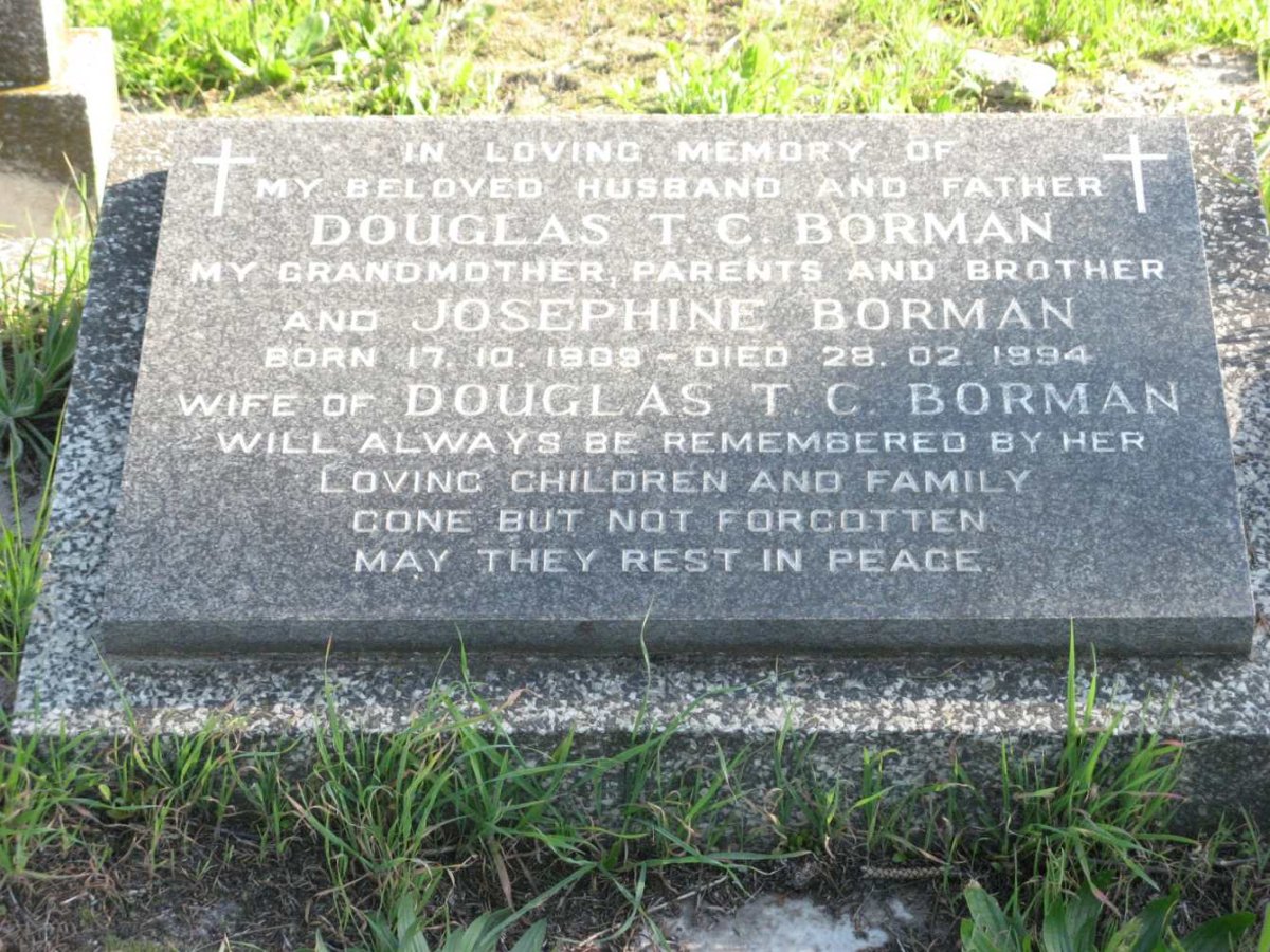 BORMAN Douglas T.C. &amp; Josephine 1908-1994