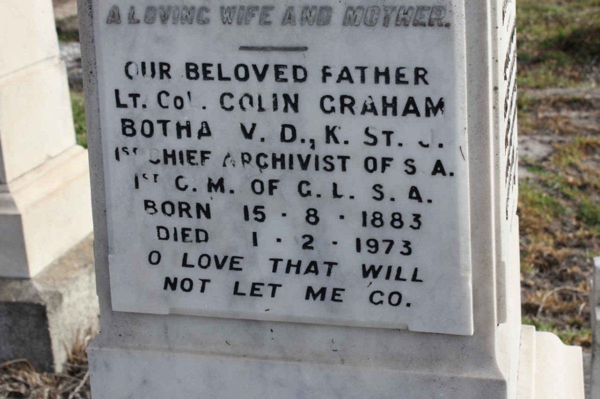 BOTHA Colin Graham 1883-1973