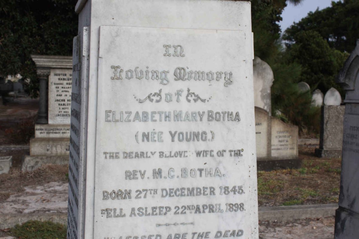 BOTHA Elizabeth Mary nee YOUNG 1843-1898