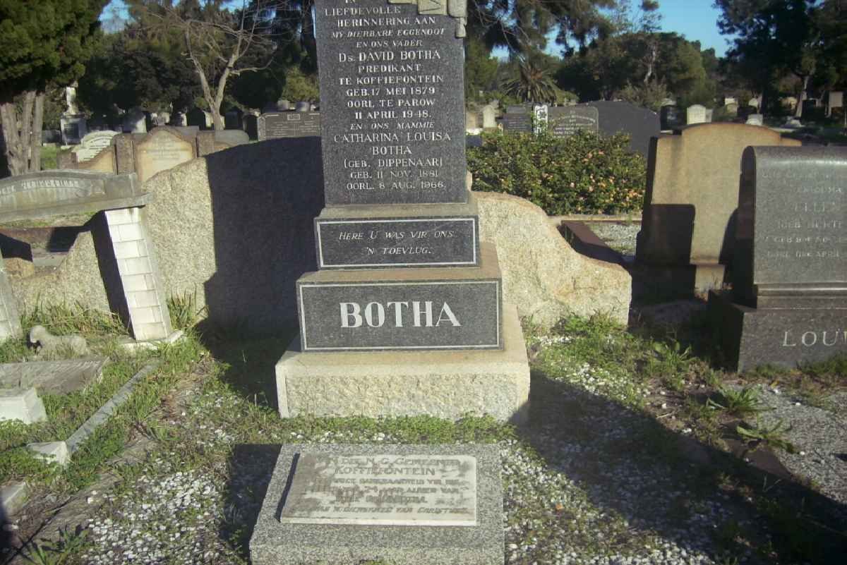 BOTHA David 1879-1948 &amp; Catherina Louisa DIPPENAAR 1881-1966