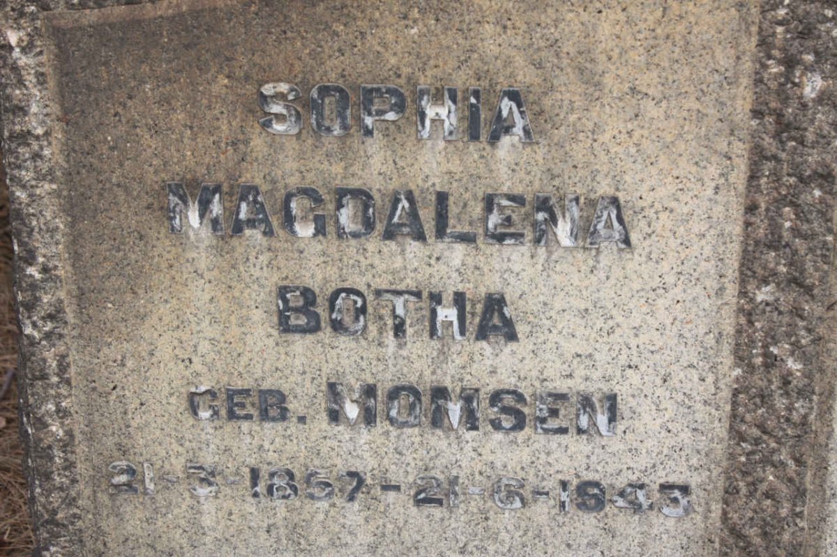 BOTHA Sophia Magdalena nee MOMSEN 1857-1943