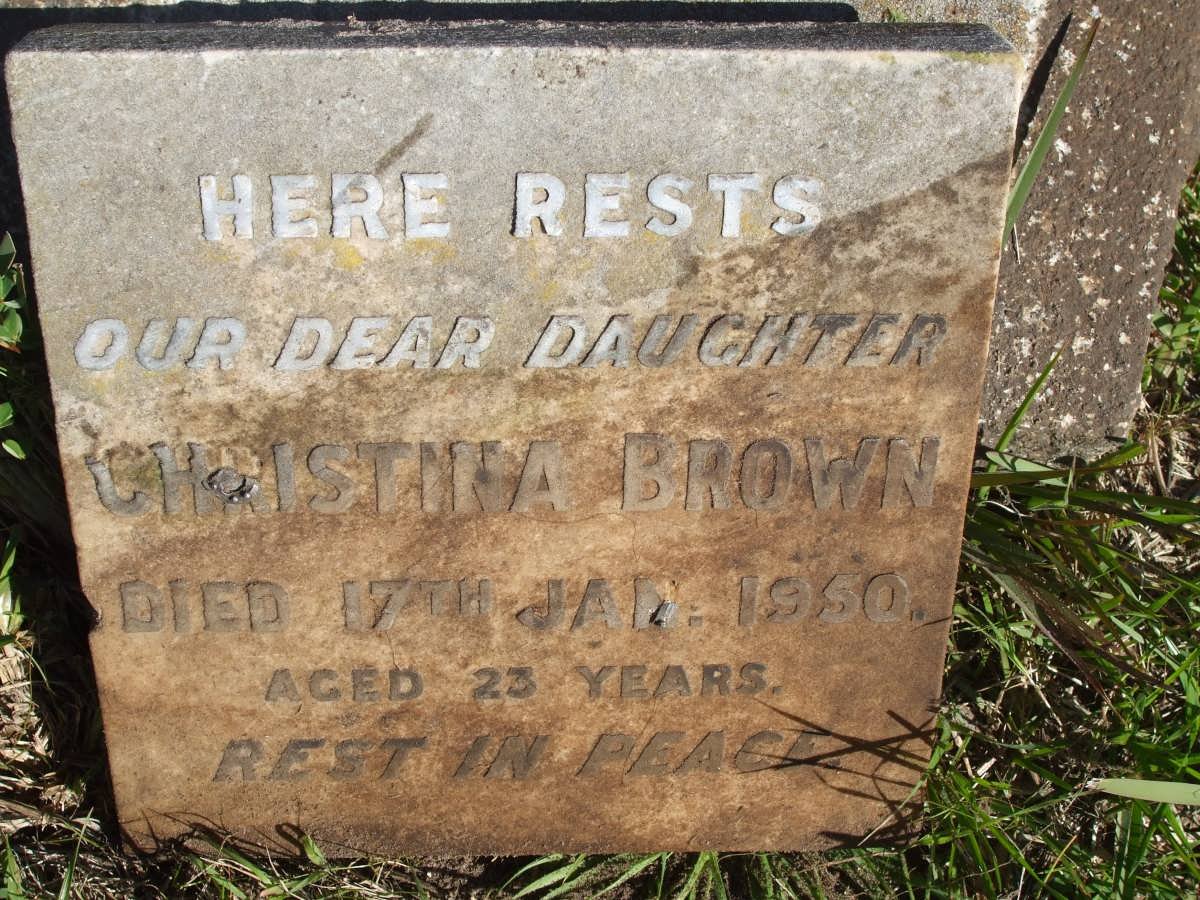 BROWN Christina  -1950