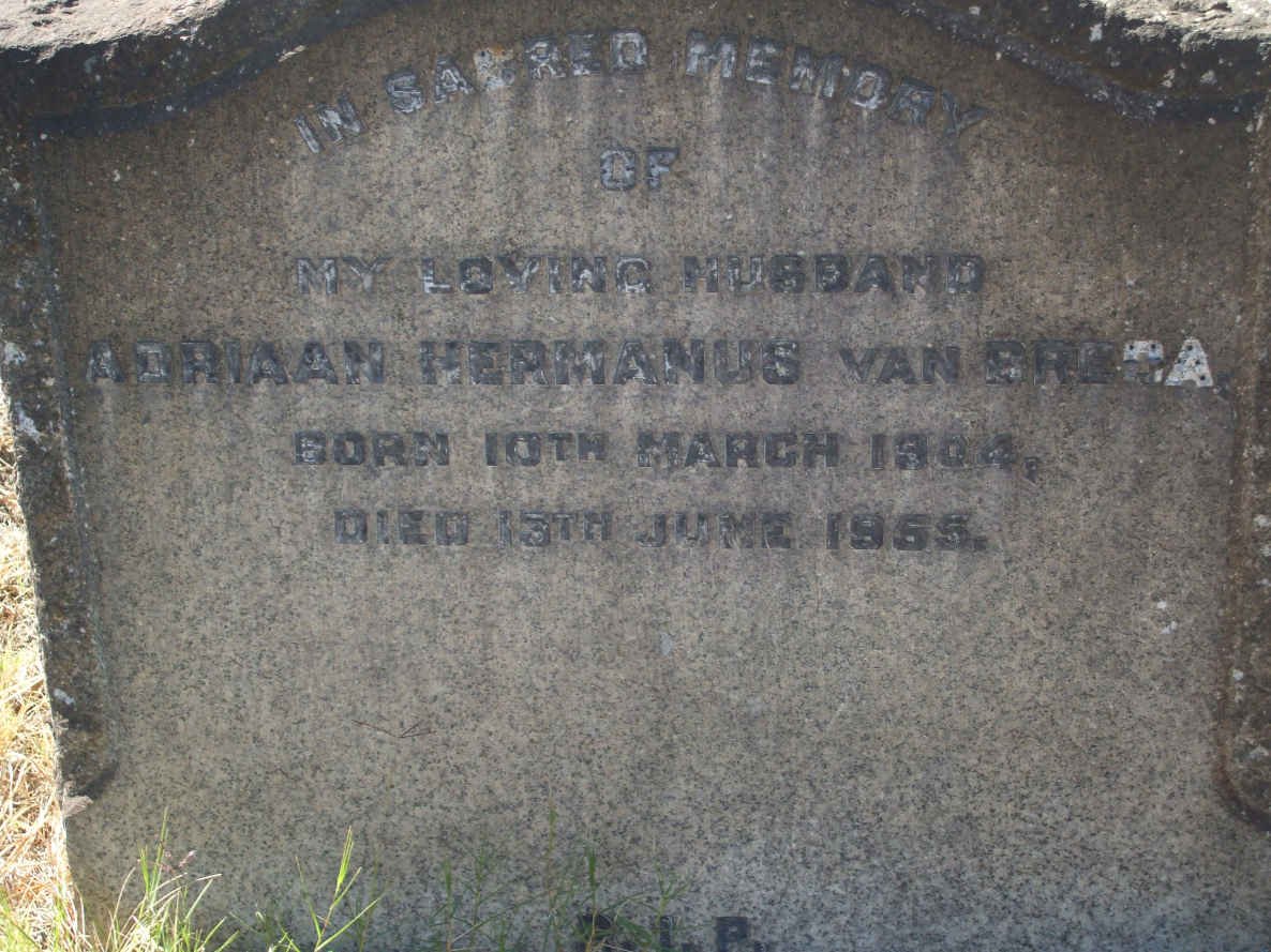 BREDA Adriaan Hermanus, van 1904-1955