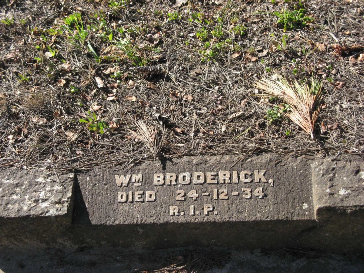 BRODERICK Wm. -1934