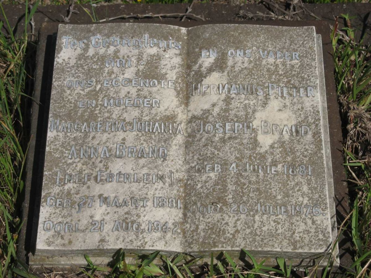 BRAND Joseph 1881-1976 &amp; Margaretha Johanna Anna 1881-1942