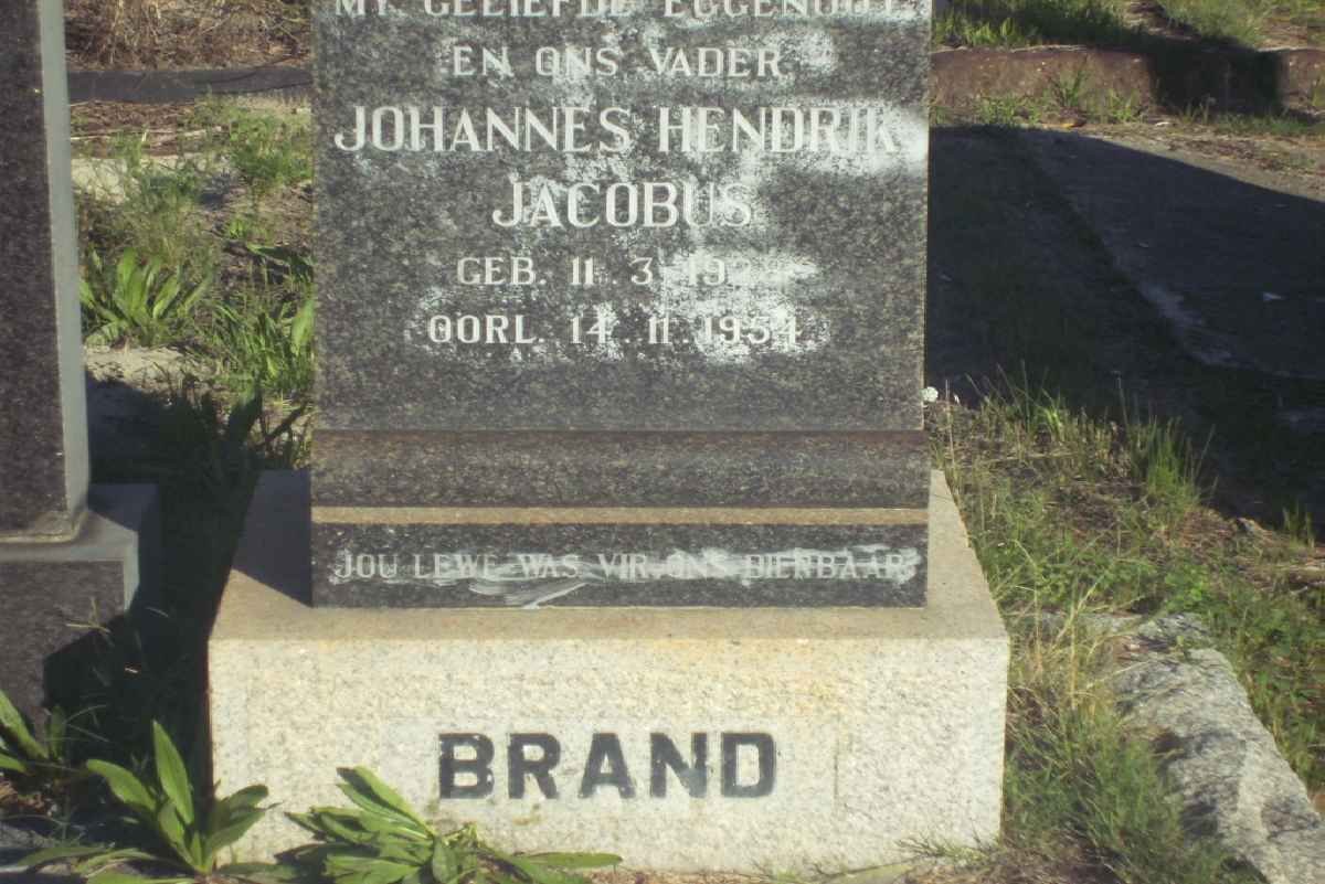 BRAND Johannes Hendrik Jacobus 1928-1954