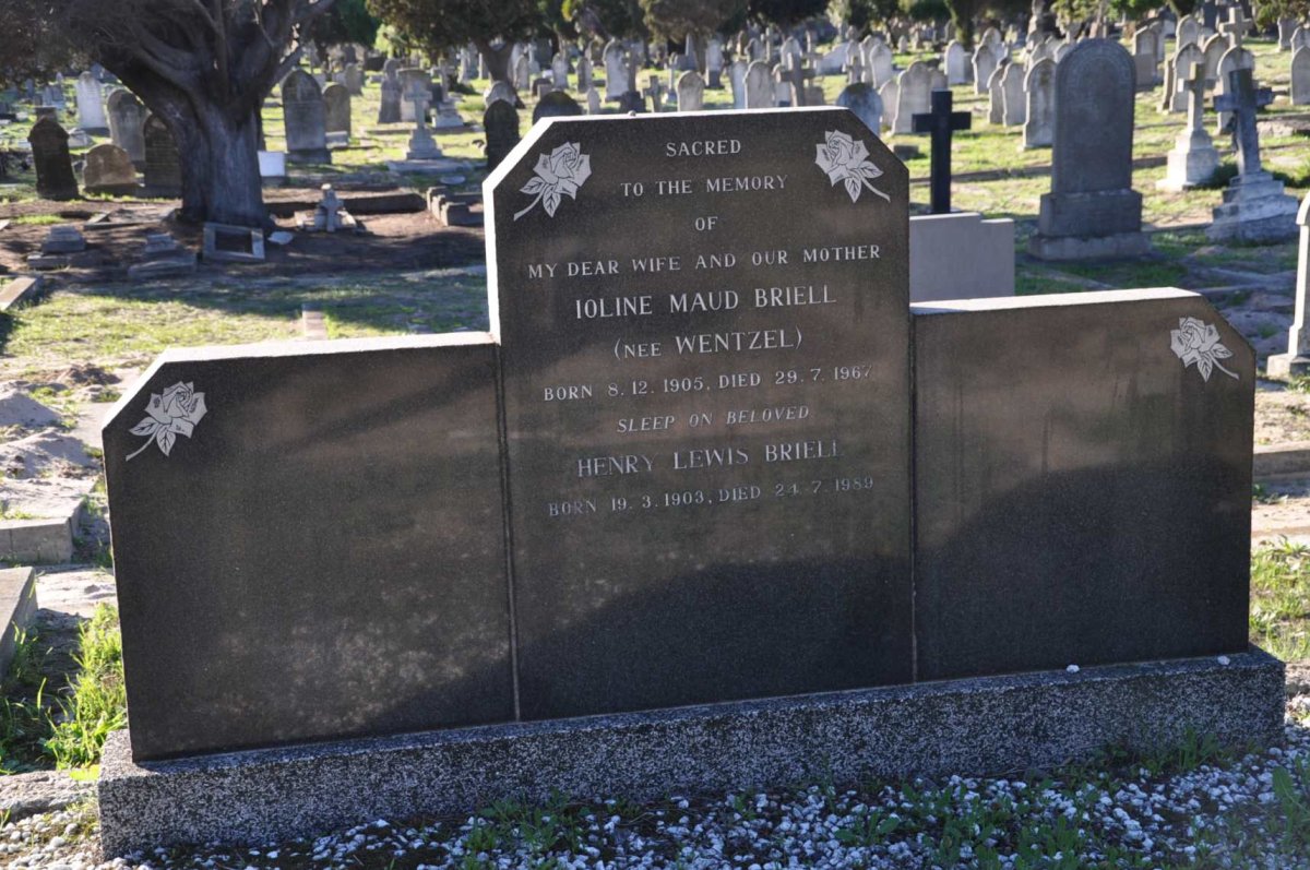 BRIELL Henry Lewis 1903-1989 &amp; Ioline Maud WENTZEL 1905-1967