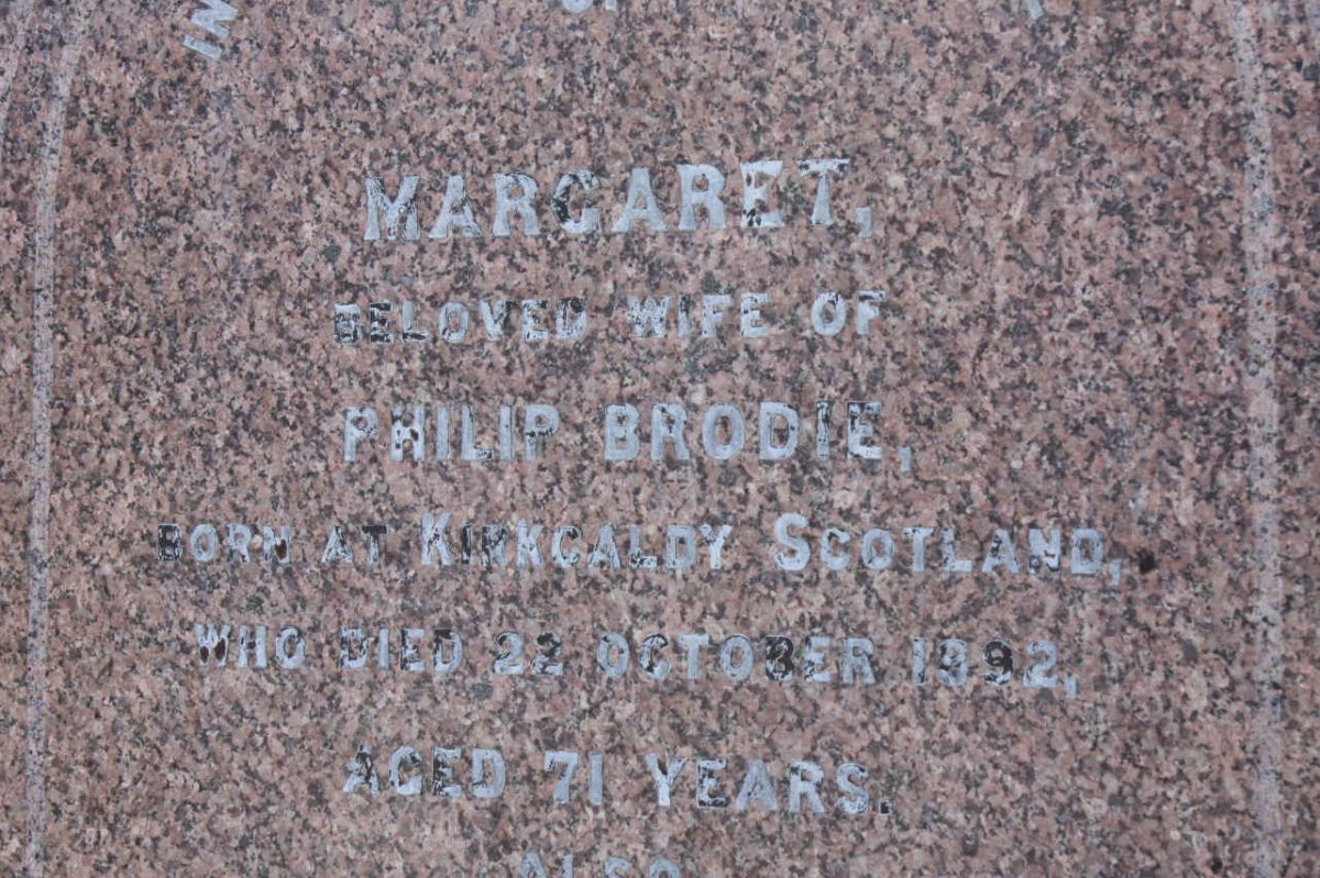 BRODIE Margaret -1892