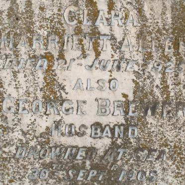 BREWER George -1905 &amp; Clara Harriett ALLEN -1925