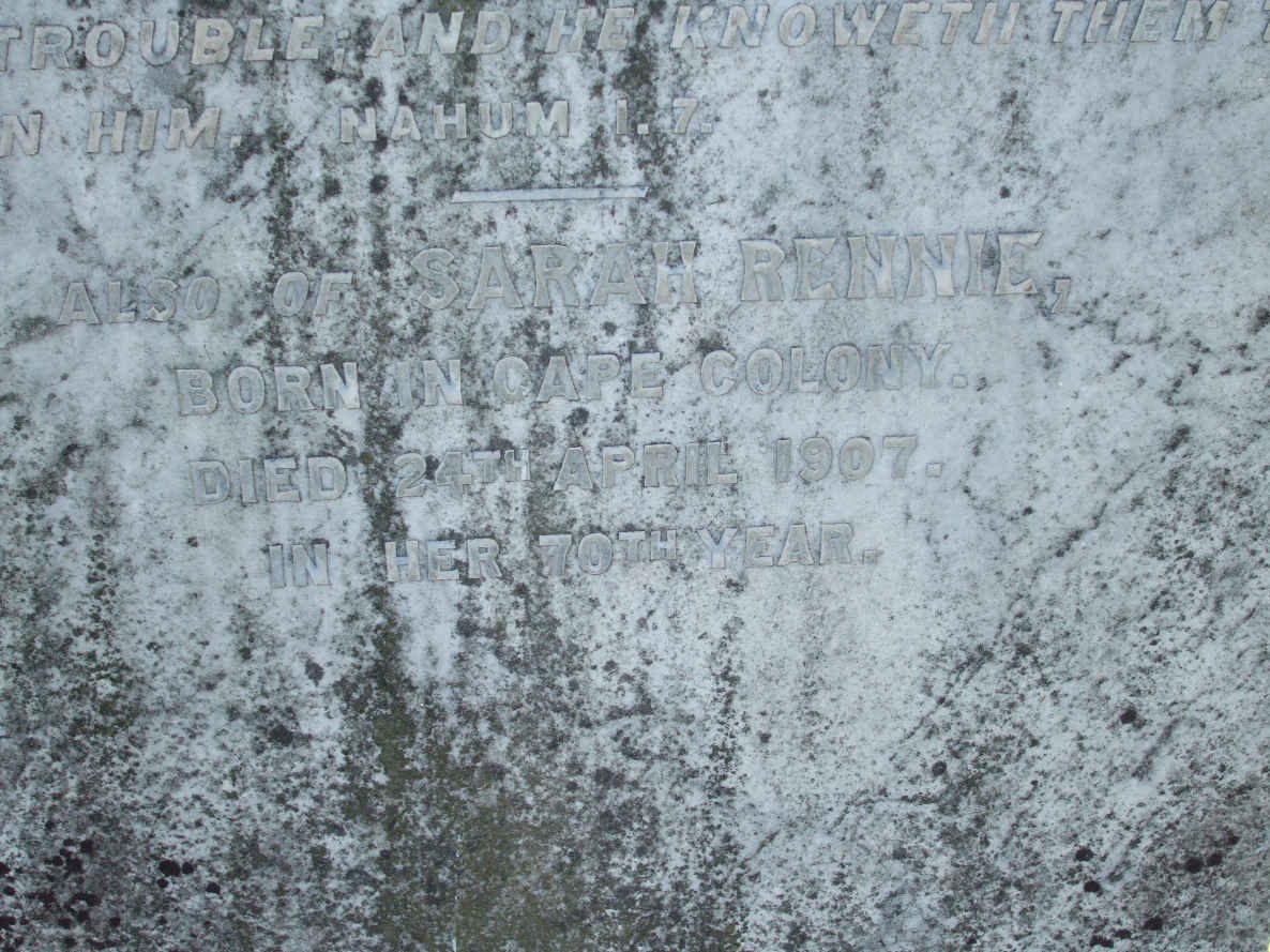 BRIGGS William 1824-1897 :: RENNIE Sarah -1907 