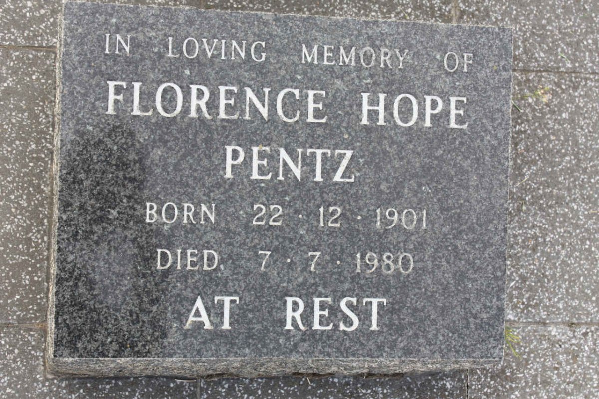 PENTZ Florence Hope 1901-1980