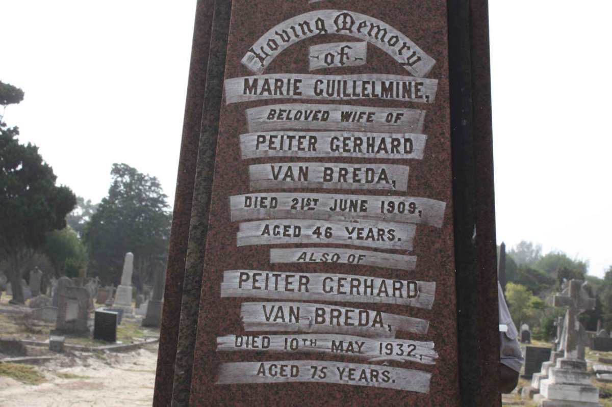 BREDA Peiter Gerhard, van -1932 &amp; Marie GUILLELMINE -1909
