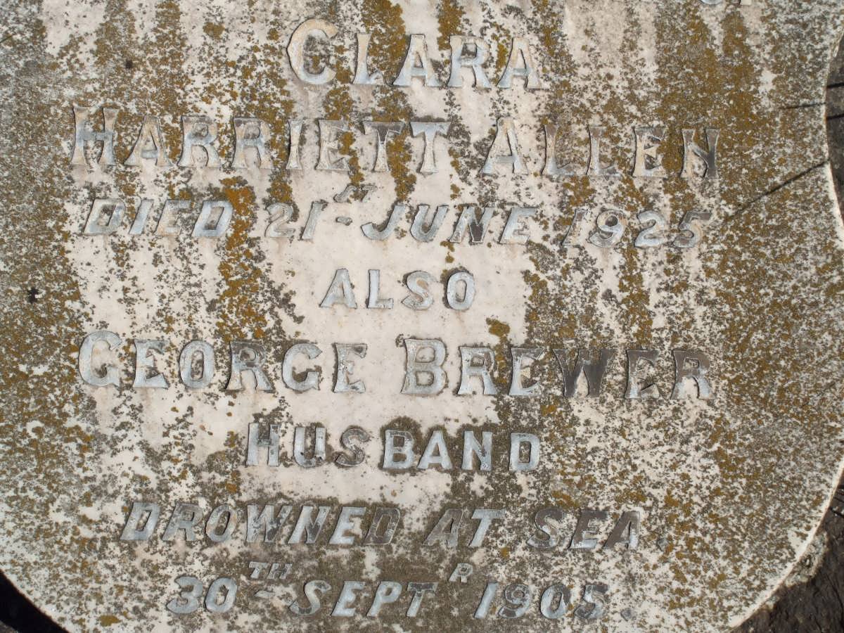 BREWER George -1905 &amp; Clara Harriett ALLEN -1925
