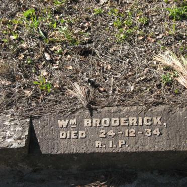 BRODERICK Wm. -1934