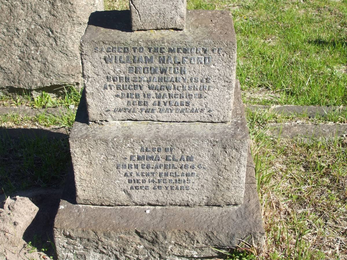 BROMWICH William Halford 1842-1923 &amp; Emma ELAM 1844-1913