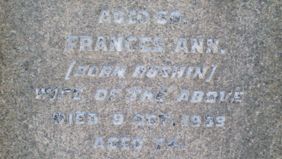 BRISSON Frances Ann nee RUSHIN  -1939 