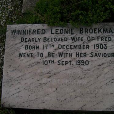 BROEKMANN Winnifred Leonie 1903-1990