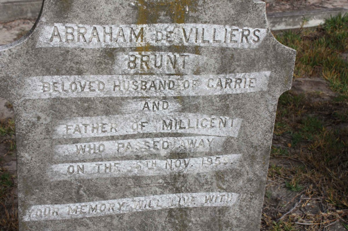 BRUNT Abraham de Villiers -1959