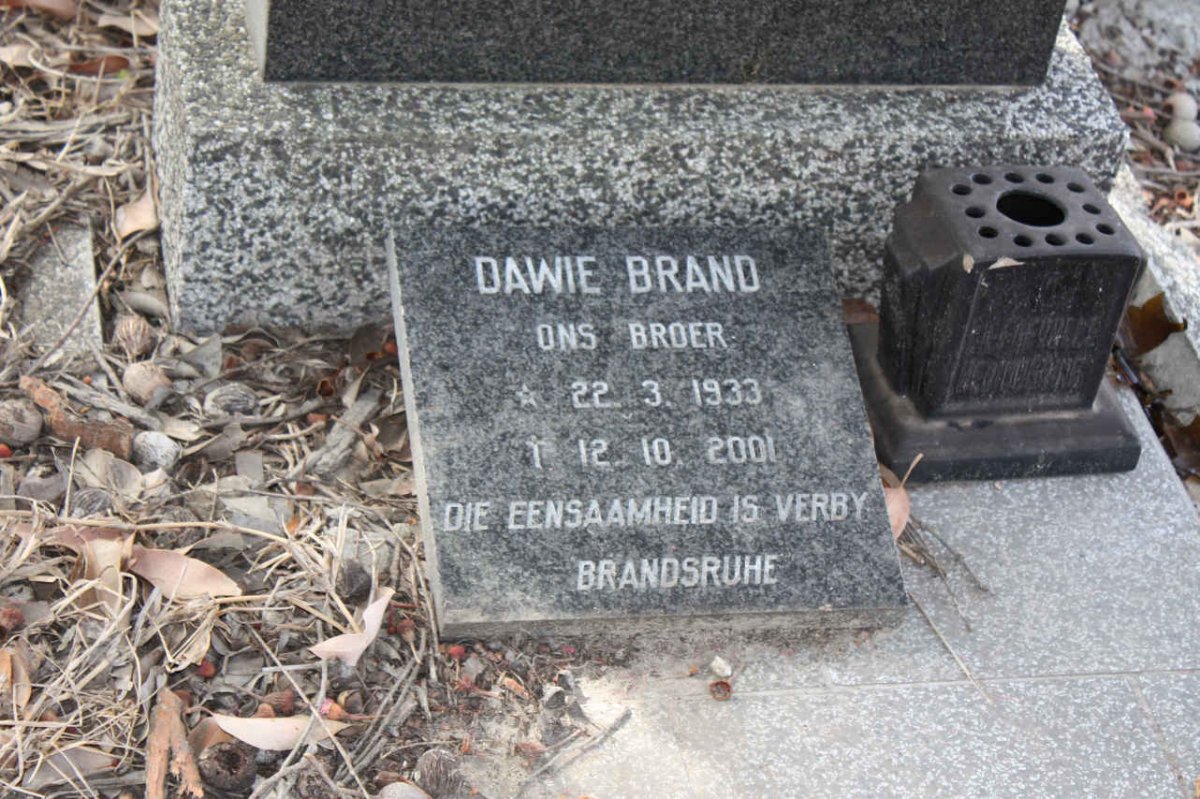 BRAND Dawie 1933-2001