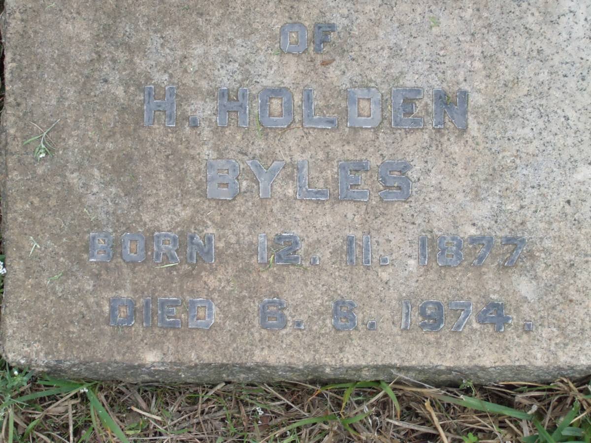 BYLES H. Holden 1877-1974