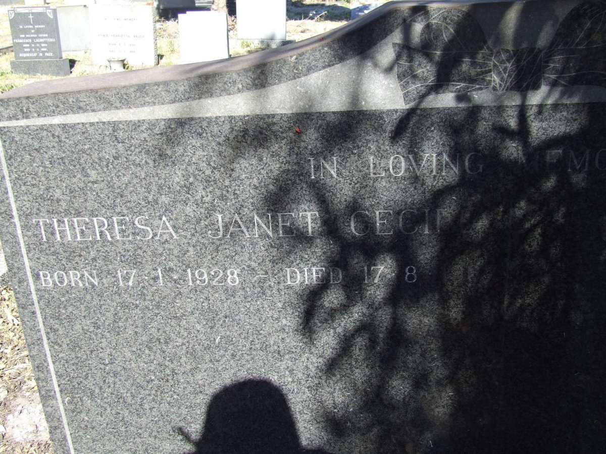 BURNS Theresa Janet Cecilia 1928-1967