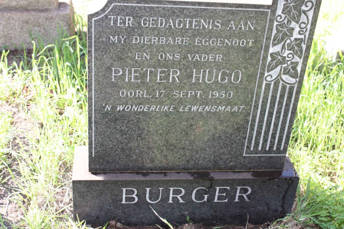 BURGER Pieter Hugo -1950