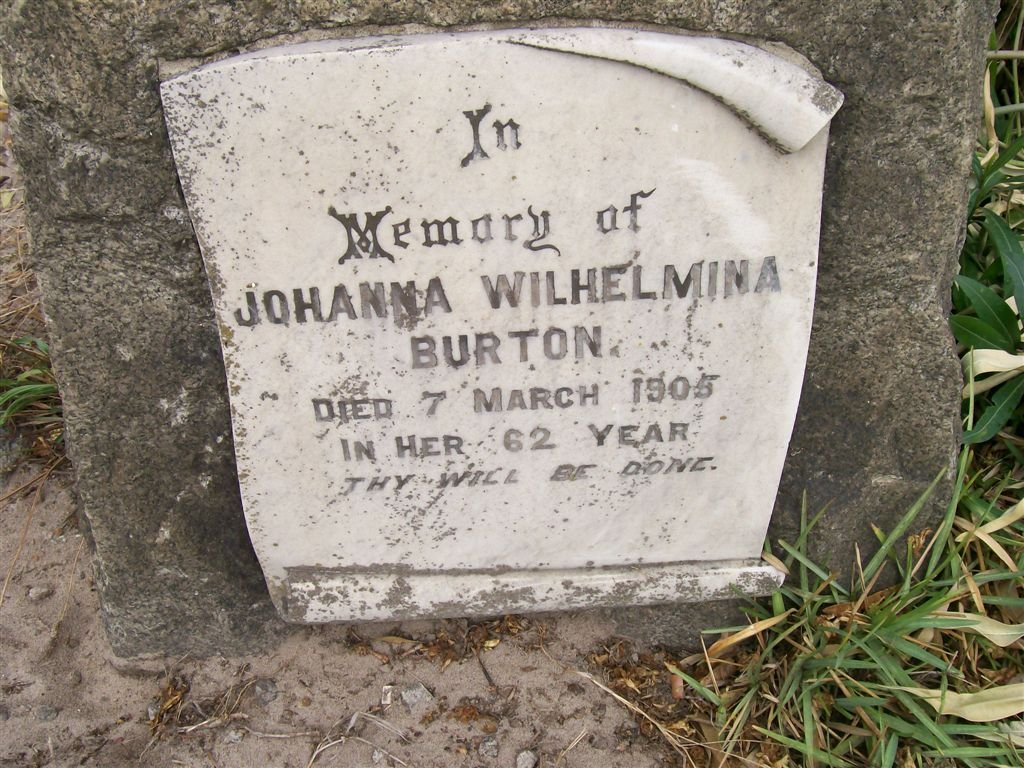 BURTON Johanna Wilhelmina -1905