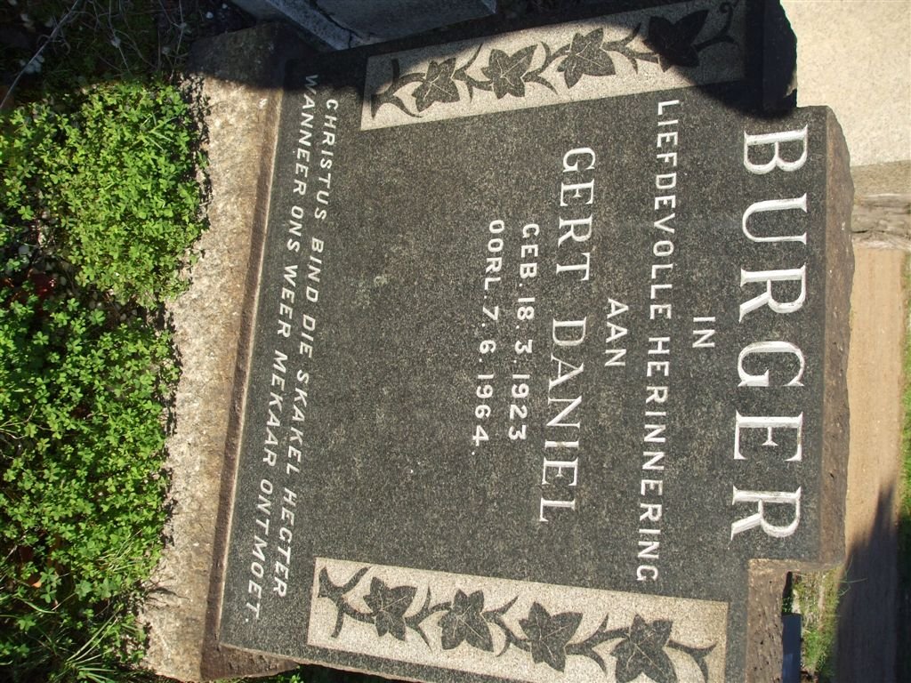 BURGER Gert Daniel 1923-1964