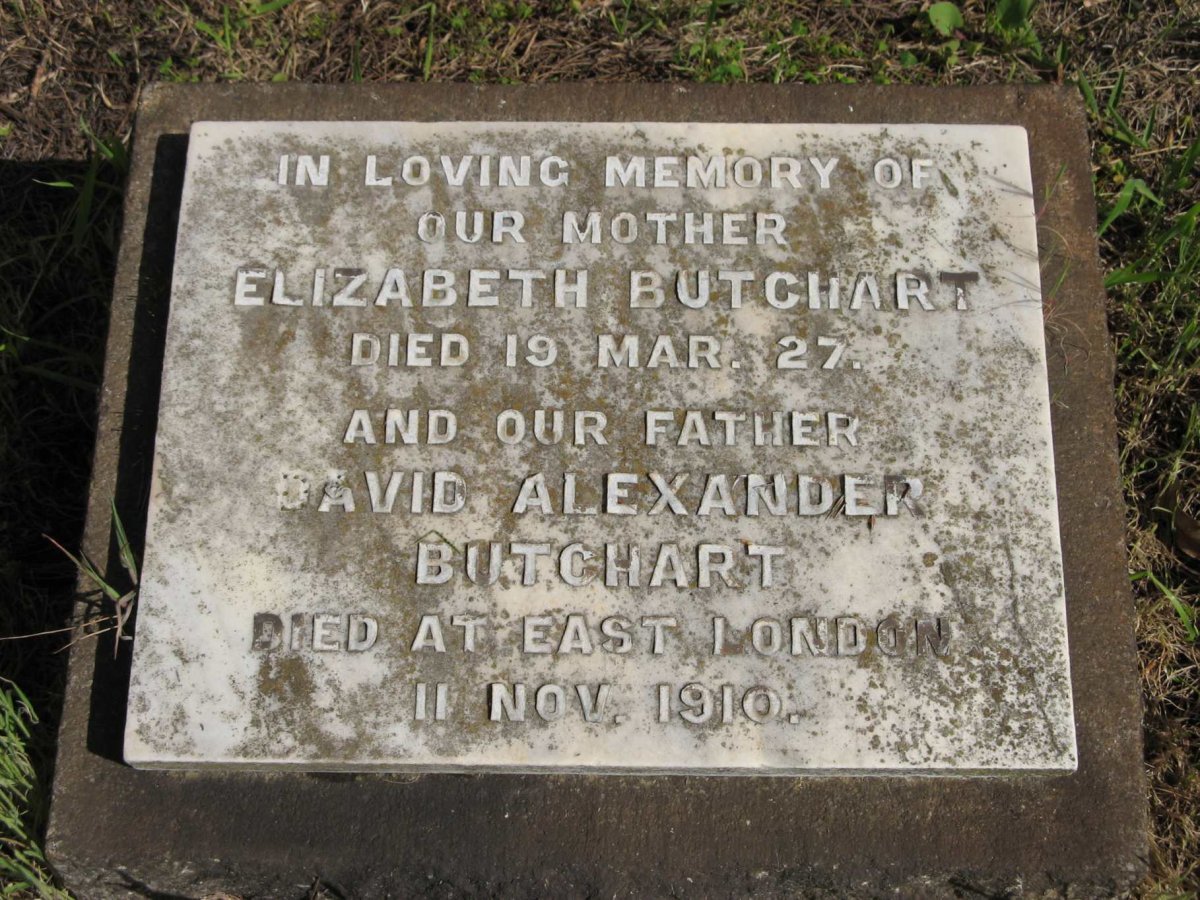 BUTCHART David Alexander -1910 &amp; Elizabeth -1927