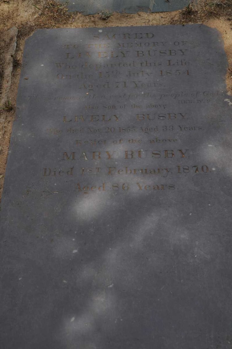 BUSBY Lively -1854 :: BUSBY Lively -1855 :: BUSBY Mary -1870