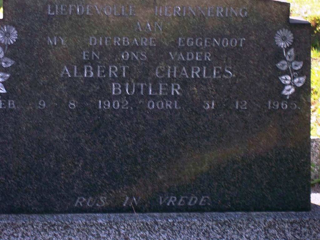 BUTLER Albert Charles 1902-1965
