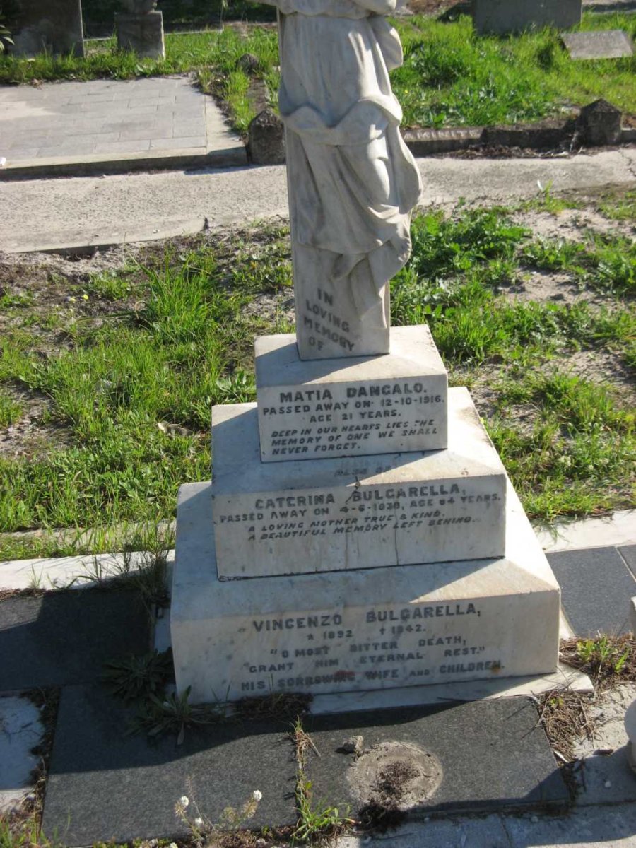 BULGARELLA Vincenzo 1892-1942 &amp; Caterina -1938 :: DANGAZO Matia -1916