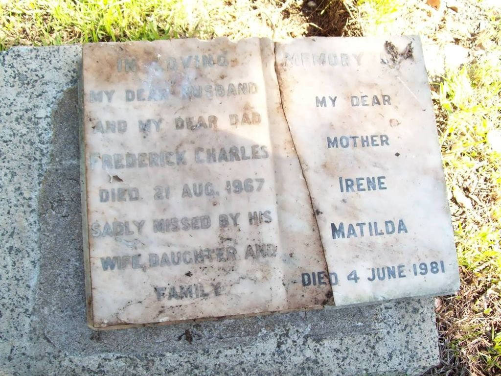BURRELL Frederick Charles -1967 &amp; Irene Matilda -1981