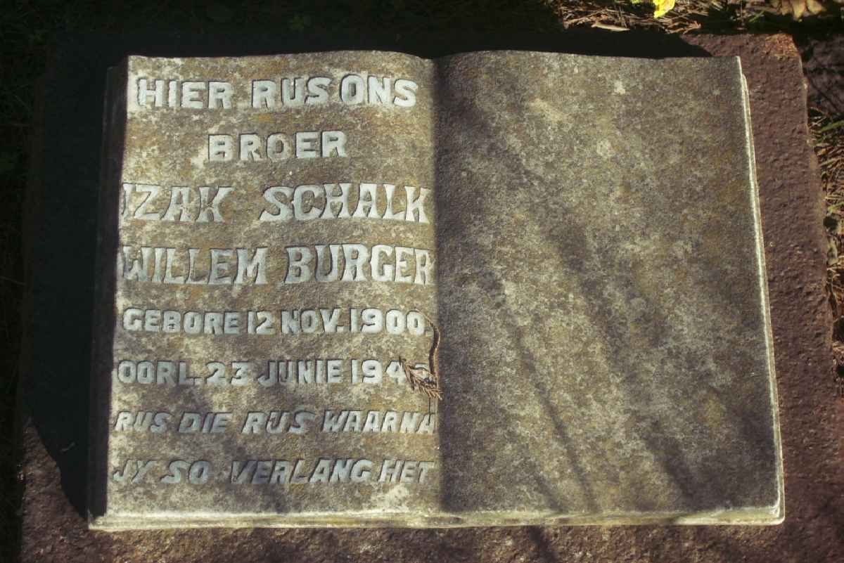 BURGER Izak Schalk Willem 1900-194?
