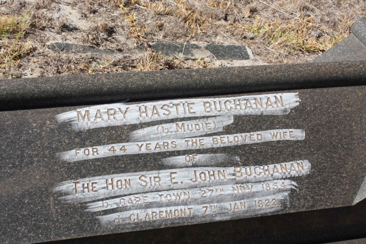 BUCHANAN Mary Hastie nee MUDIE 1854-1922