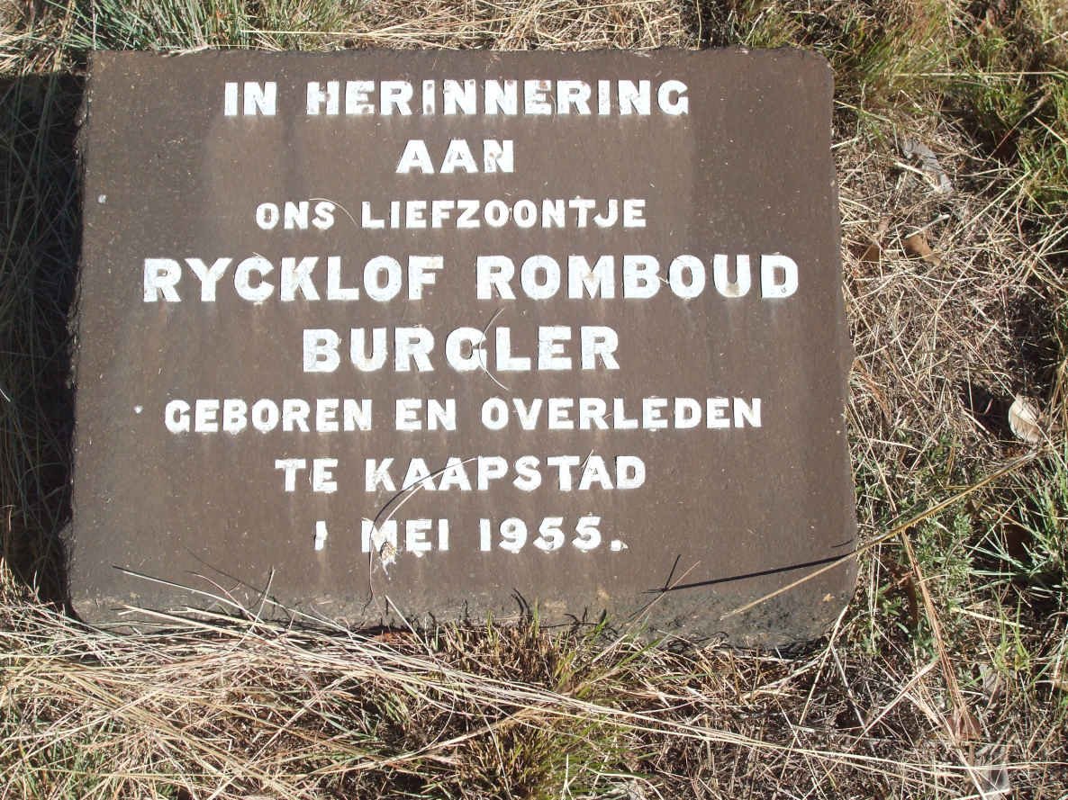 BURGLER Rycklof Romboud 1955-1955