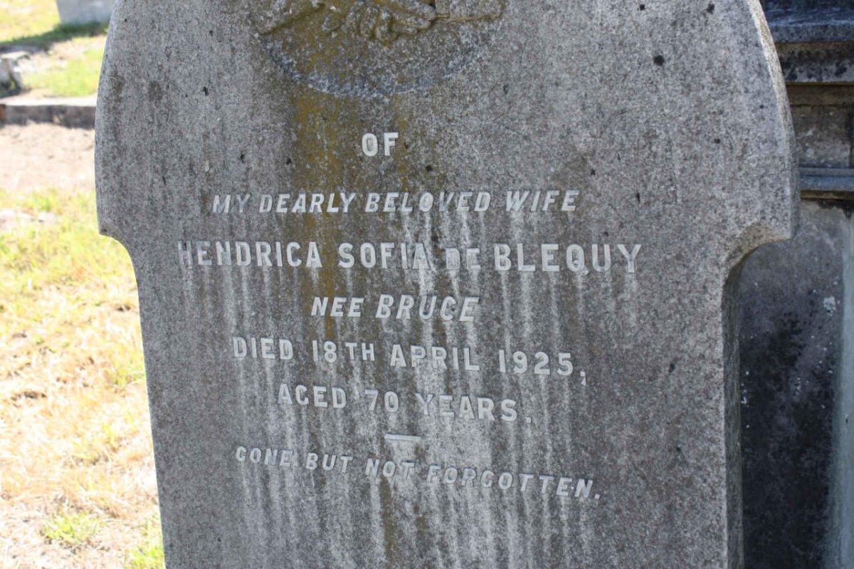 BLEQUY Hendrica Sofia, de nee BRUCE -1925