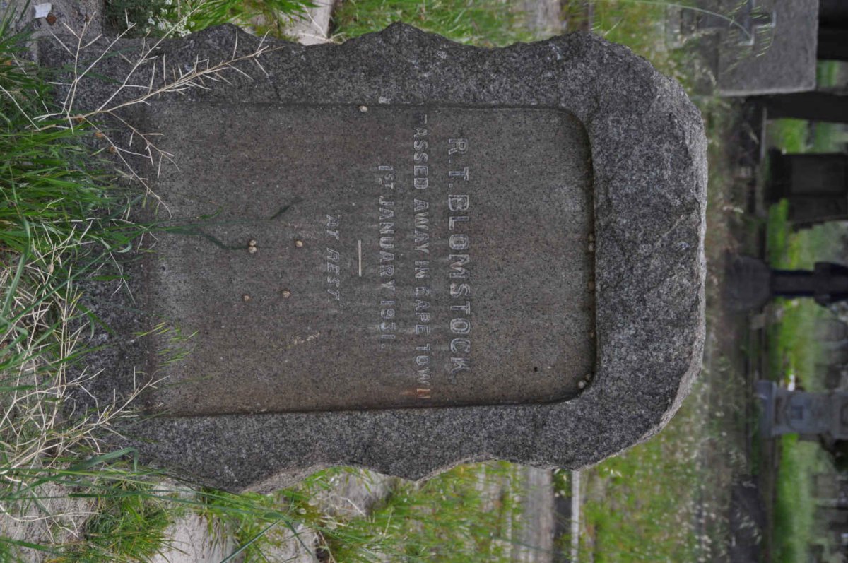 BLOMSTOCK R.T. -1931