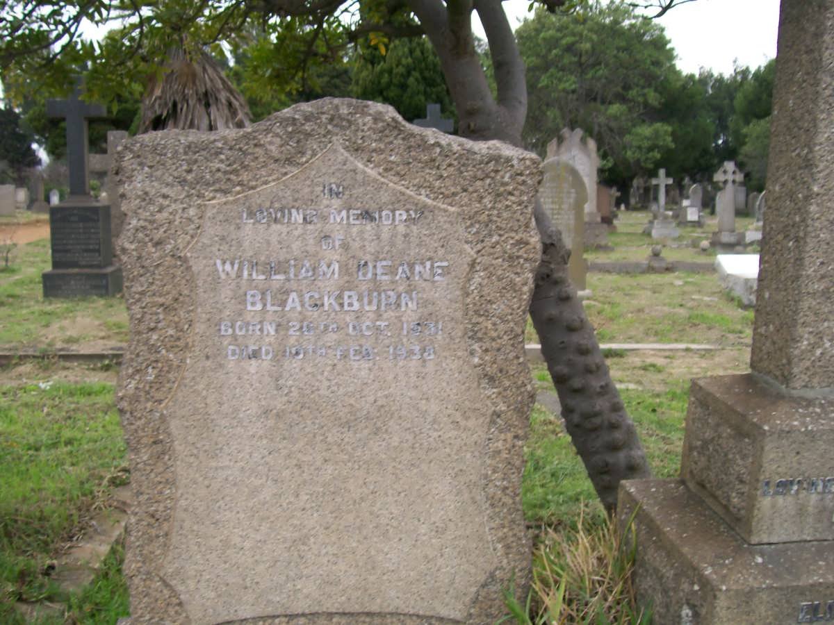 BLACKBURN William Deane 1931-1938