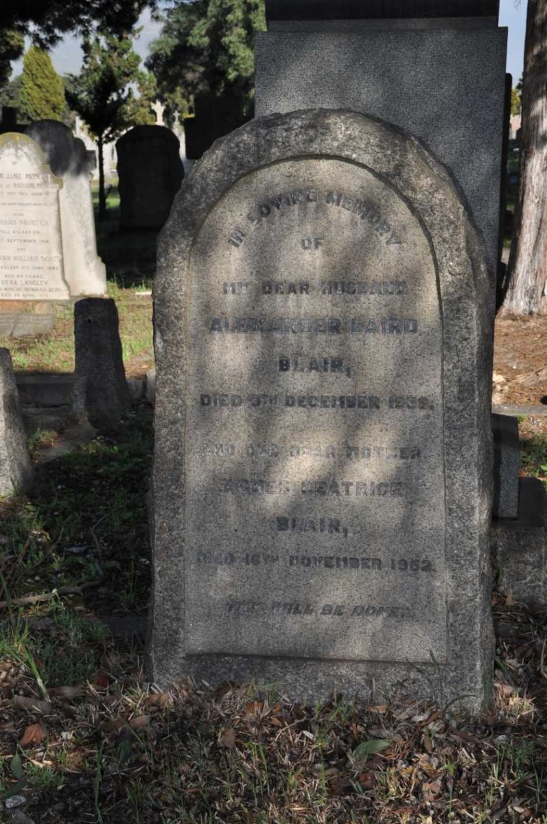 BLAIR Alexander Laird -193? &amp; Agnes Beatrice -1962