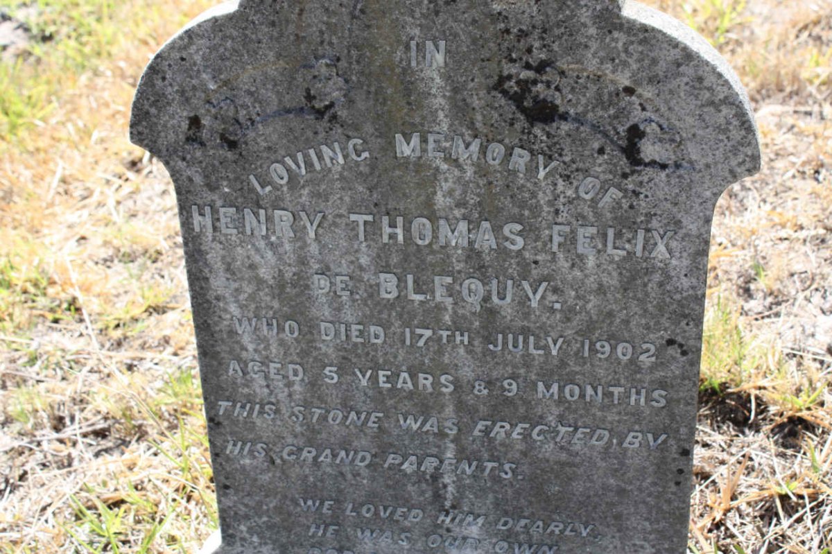 BLEQUY Henry Thomas Felix, de -1902