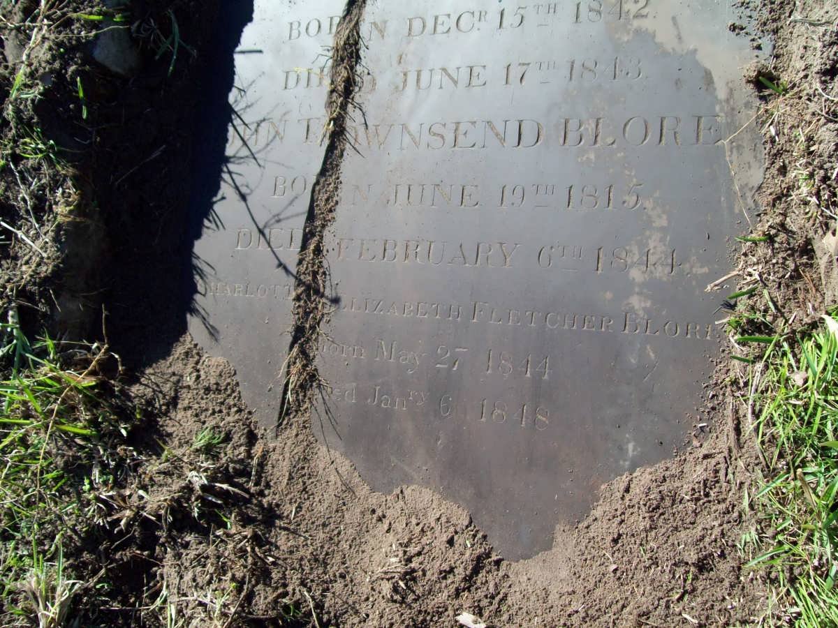 BLORE John Townsend 1815-1844 :: BLORE Charlotte Elizabeth Fletcher 1844-1848