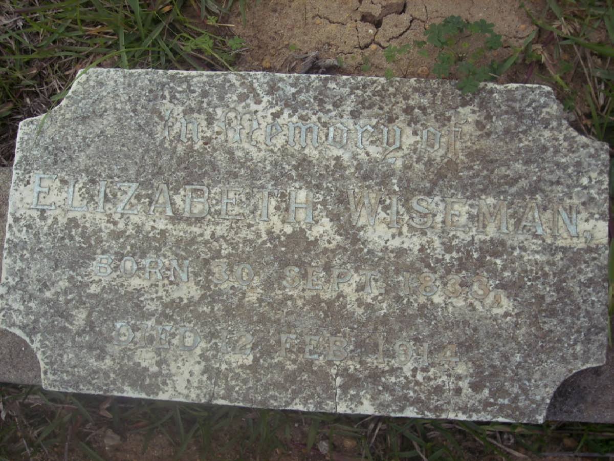 WISEMAN Elizabeth 1833-1914
