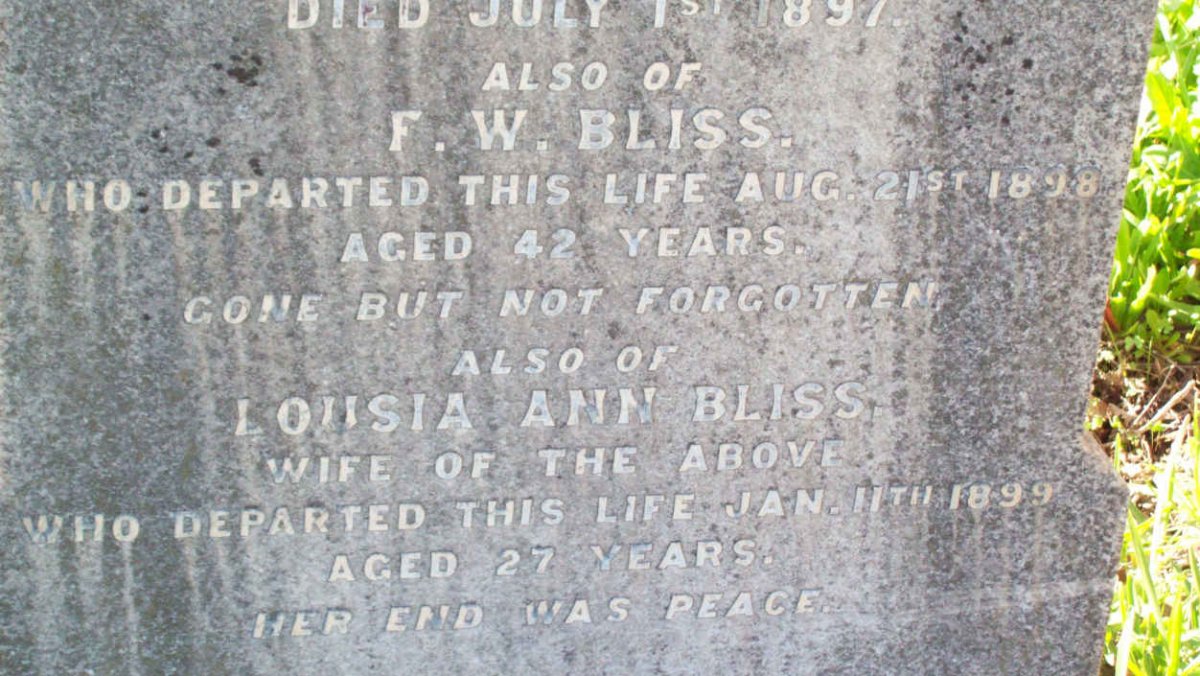 BLISS Lousia Ann -1899