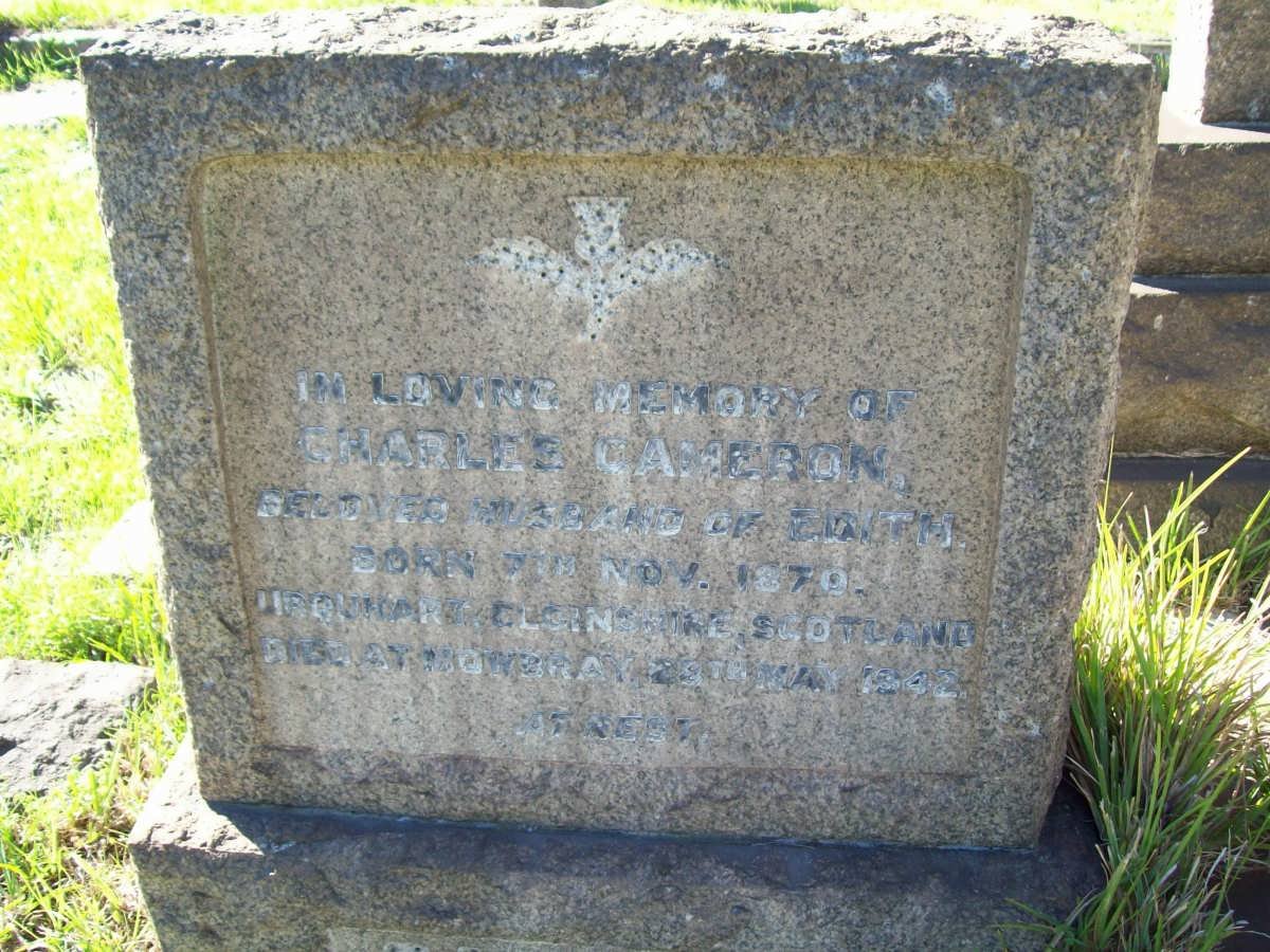 CAMERON Charles 1870-1942