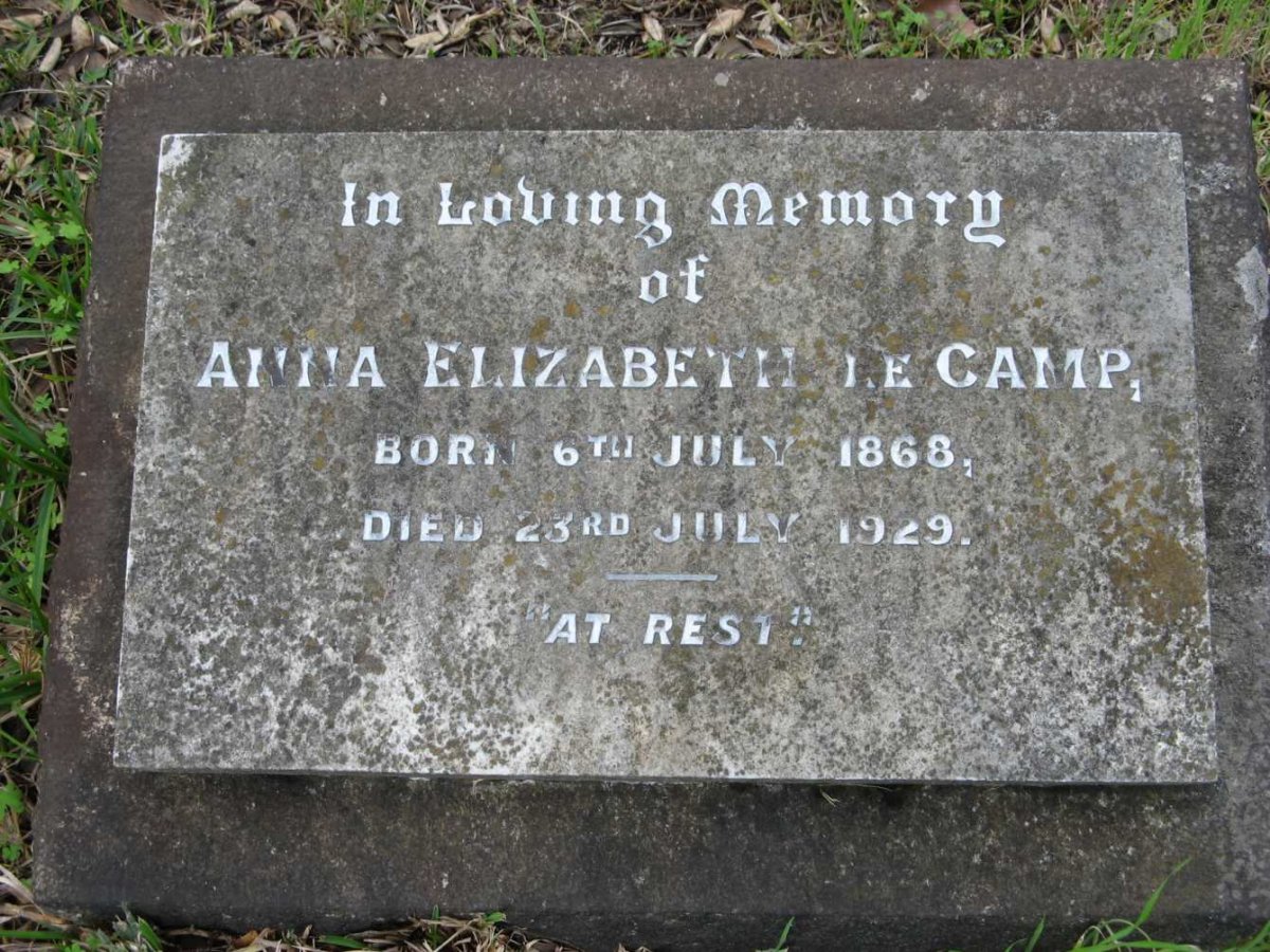 CAMP Anna Elizabeth 1868-1929