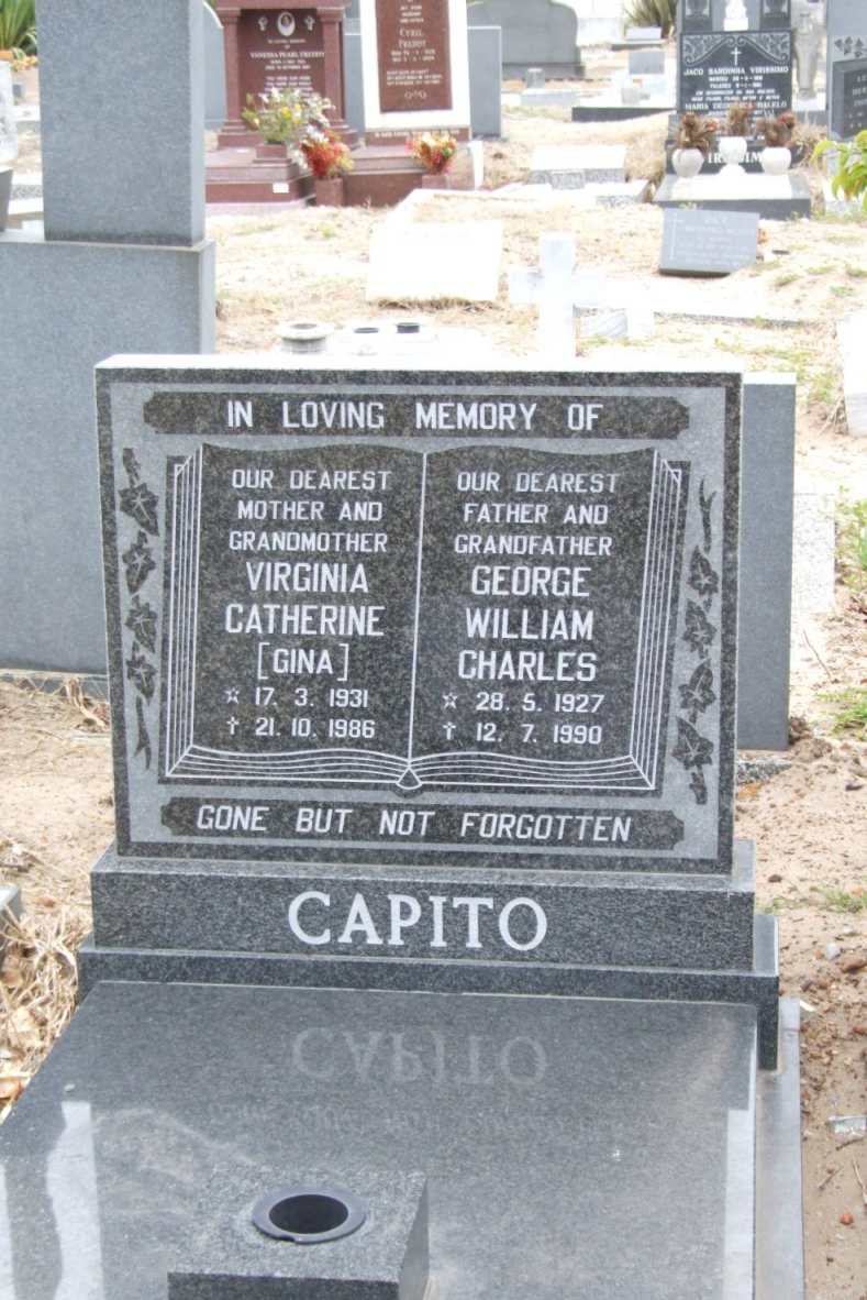 CAPITO George William Charles 1927-1990 &amp; Virginia Catherine 1931-1986