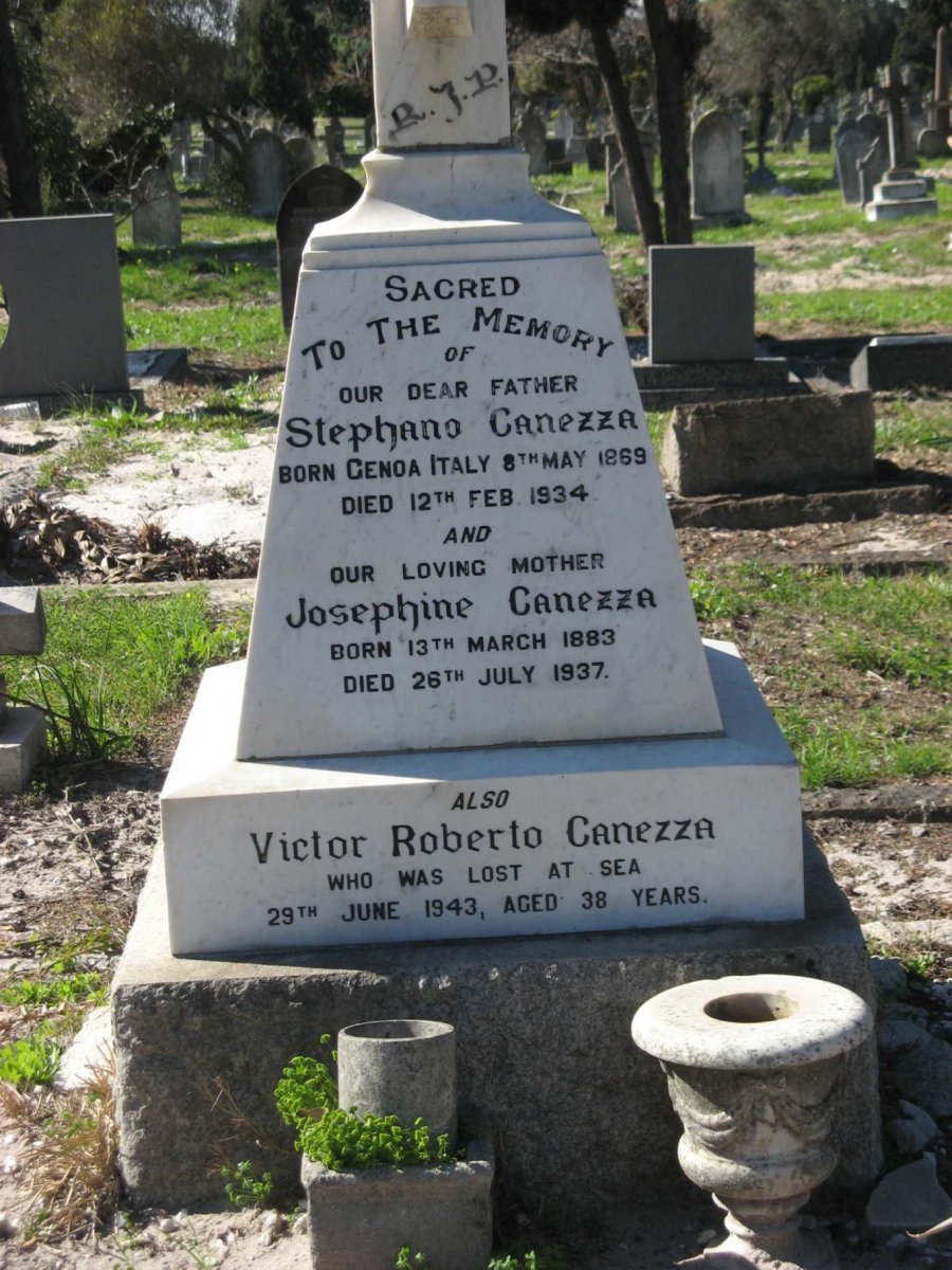 CANEZZA Stephano 1869-1934 &amp; Josephine 1883-1937