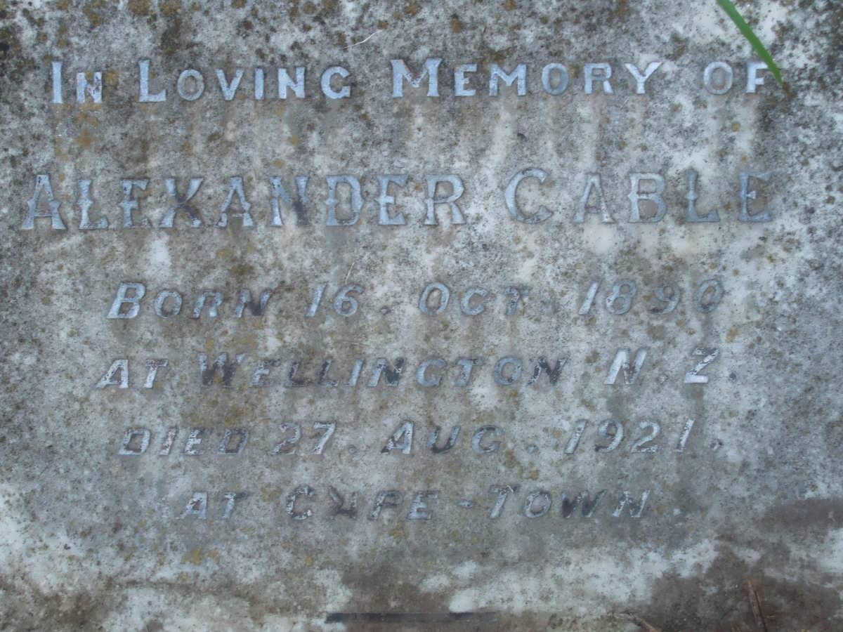 CABLE Alexander 1890-1921